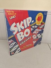 NEW SEALED Skip Bo Deluxe Sequencing Card Board Game Mattel 2001 Family Kids Uno
