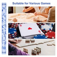 Jongyance Large Blue Printed Mahjong Mat 31.5 x x 0.08 inches,