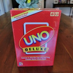 Uno Deluxe Card Game 2007 New Complete Mattel Sealed