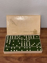 1940s Catalina Dominoes by Cardinal GREEN No. 500 With Original Box. Very Nice