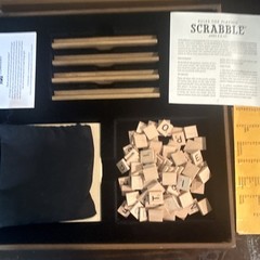 WS Game Company Scrabble Wooden Board Game Set, Ages 8+ (2021)
