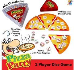 Pizza Party Dice Game for Kids and Families Fun Matching Game Ages 6 and Up
