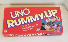 Vintage Uno Rummy Up Mattel 1993 Family Game 90’s Tiles Complete