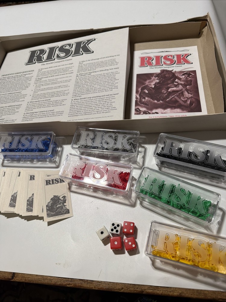 RISK VINTAGE 1998 BOARD GAME Parker Brothers WORLD DOMINATION