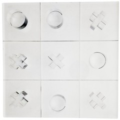 Luxury Acrylic Tic Tac Toe Game Clear Board Gold Pieces Coffee Table Decor