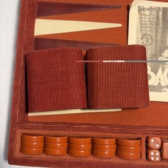 1973 Pacific Game Co Backgammon-Red & Butterscotch 1” Chips Vintage Retro