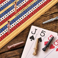 48 Pcs Metal Cribbage Pegs for 1/8 Holes with Storage Pouch 4 Colors Set