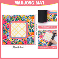 Drydiet Yellow Lemon Mahjong Mat for Table 31.5 x 31.5 Inch American Mahjong Mat