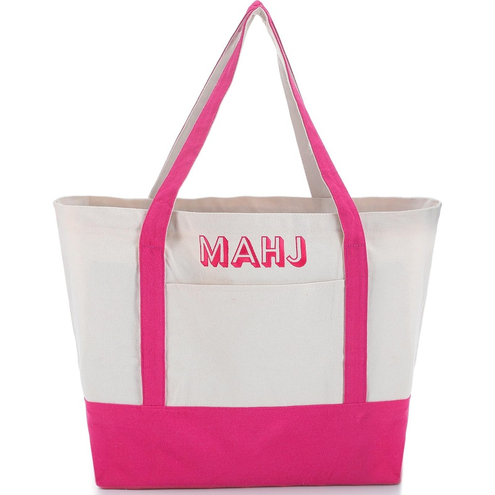 Sunnymove Extra Large American Mahjong Tile Bag Pink 25.2×14.17×9.06 in