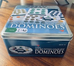 Classic Games Double 15 Dominoes Color Dot Mexican Train 2007 Cardinal Complete