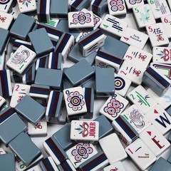 SLATE GRAY 4-Layer Acrylic Mahjong Tiles Full American Set 160 Tiles US SELLER!