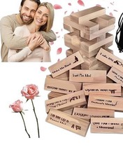 Lust Tower,48Pcs Super Naughty Block Tower Game,Fun Date Night Activiti…