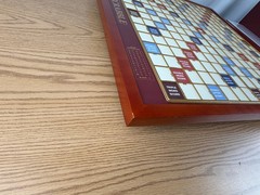 Scrabble Giant Deluxe Wooden Edition Turntable Board Game Open Box Item