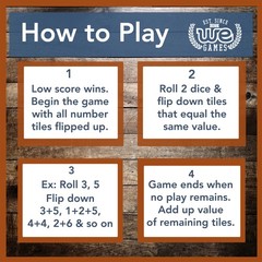WE Games Mini Shut the Box Game, 9 Number Flip Tiles 5.5 in.