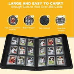 Foalgo Toploader Binder,Toploader Hard Cases, 9-Pocket 4×6 inches, black