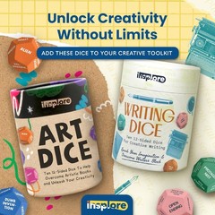12-Sided Writing Dice – Giftable Creative Writing Tool – 120 Inspiration Prompts