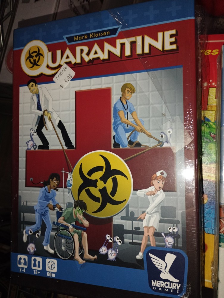 Quarantine Board Game by Mercury Games W/ First Aid Expansion: New