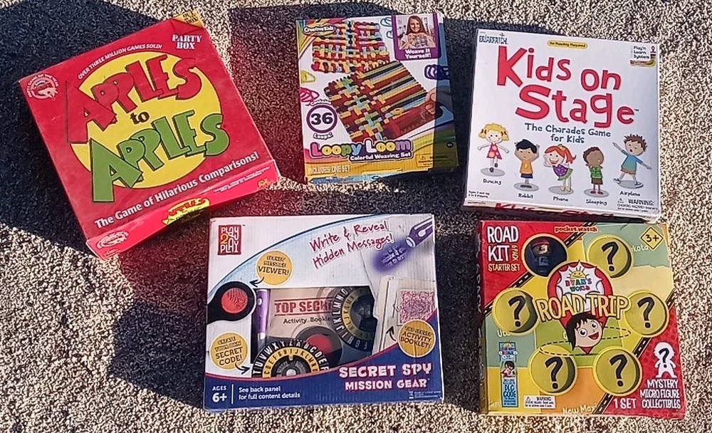 Lot of 5 Games for Children Age 6+ (3 New & Sealed) All Complete & Fun See Pics
