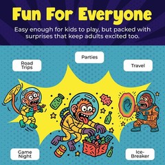 Space Monkeys Card Game – 2-7 Players – Ages 7+ – 20 Minutes to Play – High S…