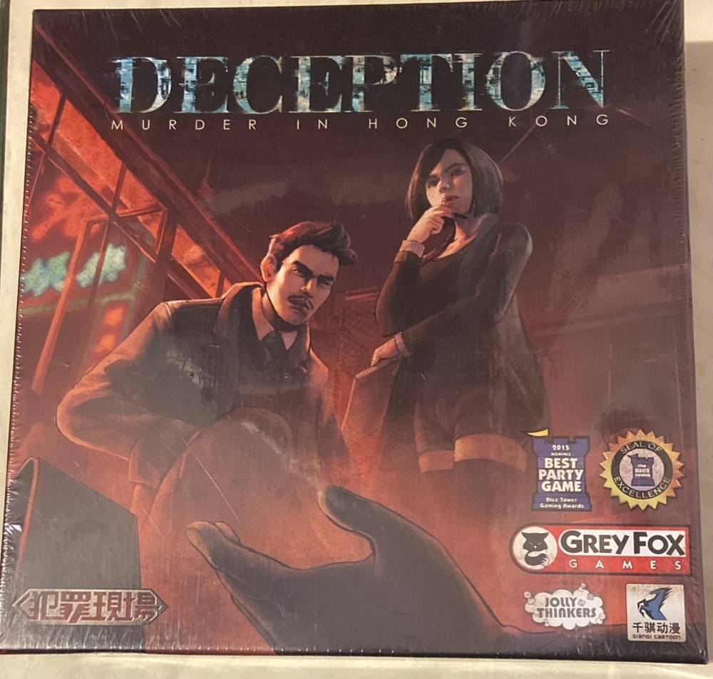 Deception Murder in Hong Kong Board Game Grey Fox Games 2015 Unpunched – Sealed