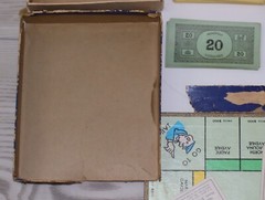 1930’s Monopoly Game Wood Hotels Metal Pieces/Prop. & chance cards/money/board