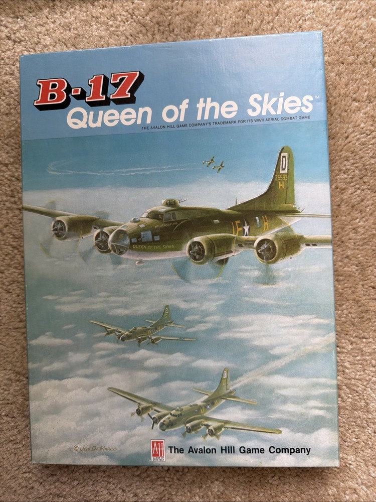 Queen of the Skies B-17 Luftwaffe Game Avalon Hill Complete