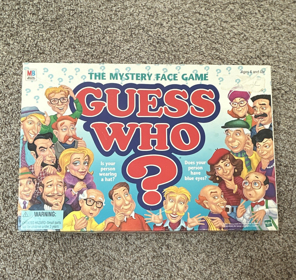 Milton Bradley Guess Who? Mystery Board Game Complete 2-Player Ages 6+