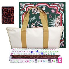 American Mahjong Game Set, Portable Carrying Bag,Acrylic 160 Tiles,Western Ma…