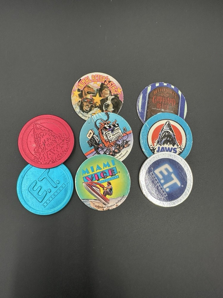 McDonald’s Universal Studios Hollywood Vintage Milk Cap Pogs & Slammers Jaws ET