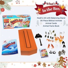 Noah’s Ark Board Game, Educational Strategy Balancing Game with 30 Animals