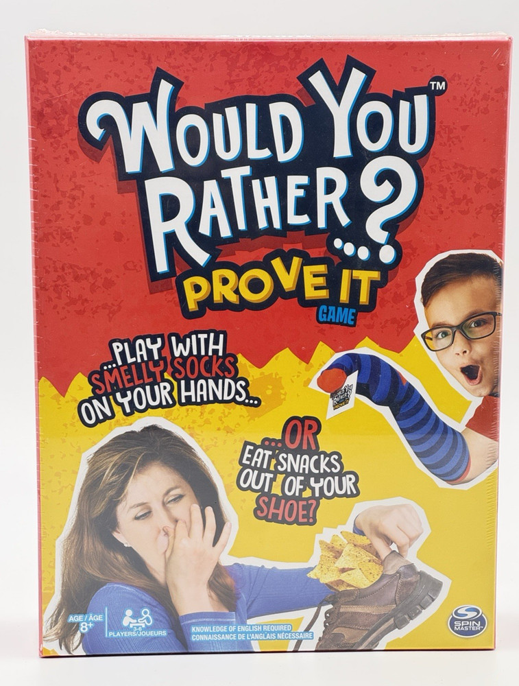 Would You Rather? Prove It Game By Spin Master Ages 8+ New Sealed 3-6 Players