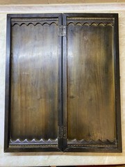 VINTAGE Soviet Hand Carved WOOD BACKGAMMON Board Game USSR Arab Sheikh Design