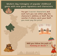 Raja Mantri Chor Sipahi Board Game for Adults | Light Strategy | Bluffing