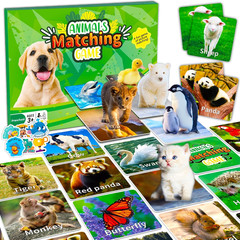 Animal Matching Game for Kids 100PCS Memory Card Game for Toddlers Preschool …