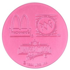 Metal POG Slammer JAWS from 1994 McDonalds WPF Universal Studios Hollywood Red