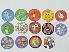 Polish Version Pokemon Tazos Set 1 (Complete 51/51) + Album (See the photos)