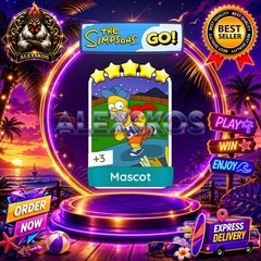 Mascot ⭐Monopoly Go Sticker MOGO The Simpsons Go! Stickers 🌟FastDelivery