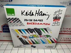 KEITH HARING Vilac Backgammon Set Jeu De Dames Complete In Box CIB Full Set Art
