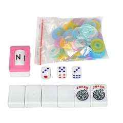 American Mah Jongg Mahjong Set with 4 All-in-One Rack Pushers Soft Bag 166 Tile