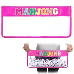 1 PCS Mahjong Bag – Empty Mahjong Tiles Bag Only with Zippered & Letters, Cas…