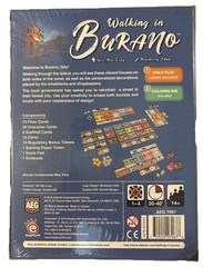 Walking In Burano Board Game. New Sealed.14+ 1-4 Players 20-40 Minutes.AEG NEW