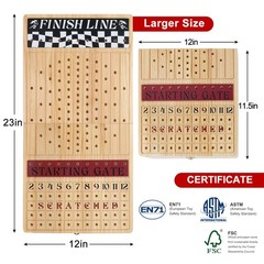 Large 23 inches Horse Race Board Game, Premium Durable Foldable Wooden Box, H…