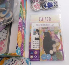 Calico Tile Placement Puzzle Game by AEG with Kickstarter Promo cats