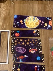Ravensburger Race Through Space Board Game Incomplete Missing Rockets & Die