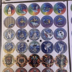 1994 S.B.P Pogs Milk Caps 6 new Unpunched Sheets