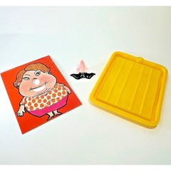 1968 Silly Faces Toy Funhouse Mirror Mustache Original Box Directions Fantastic