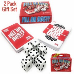 Fill Or Bust Dice Card Game 2 Pack Family Party Gift Press Your Luck