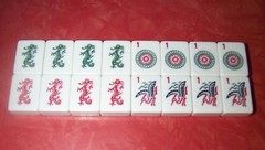 Acrylic American Mahjong Set with 166 Tiles Racks Pushers Tokens Aluminum Case