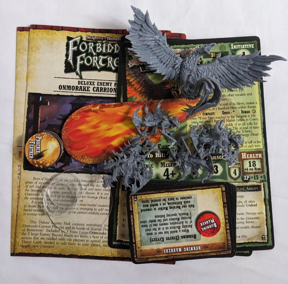 SHADOWS OF BRIMSTONE Board Game ONMORAKE CARRION PHOENIX Pack Non-Retail FFP