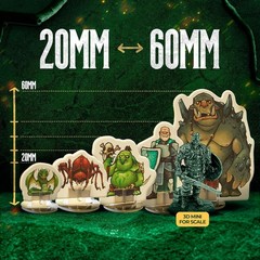 Hard Flat Minis for DND Miniatures with Bases | 28mm – 32mm Scale Dungeons…